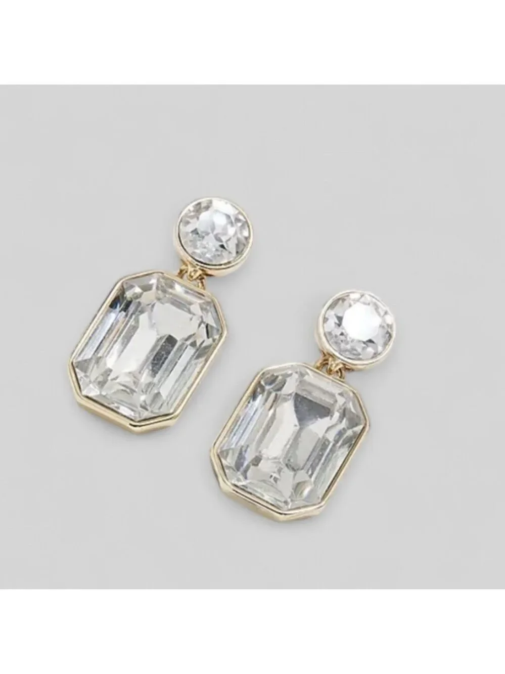J.Crew-Crystal drop statement Earrings-New - Picture 1 of 7